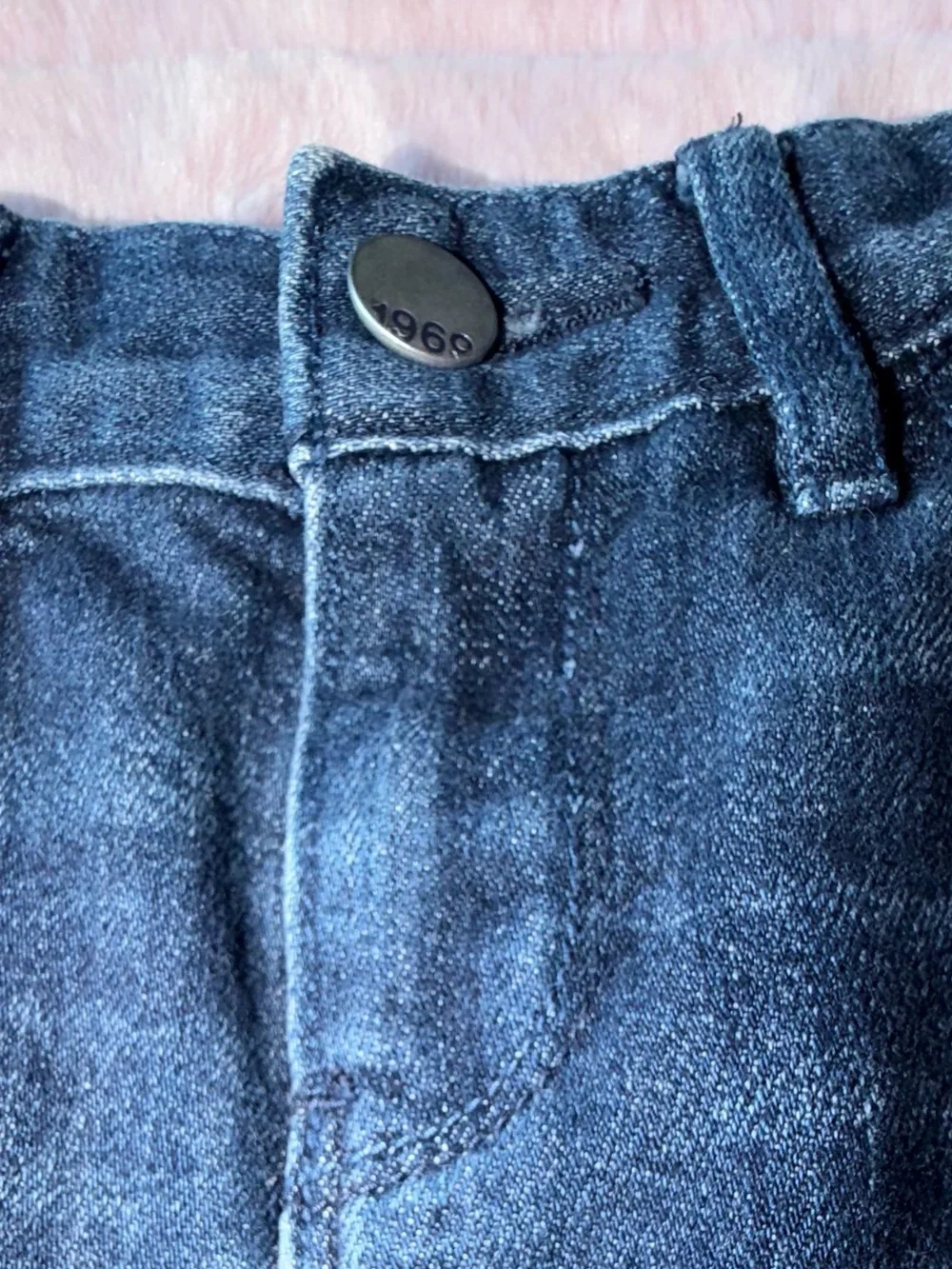 GAP Kids Dark Blue Denim Ruffle-Hem Mini Skirt